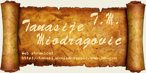 Tanasije Miodragović vizit kartica